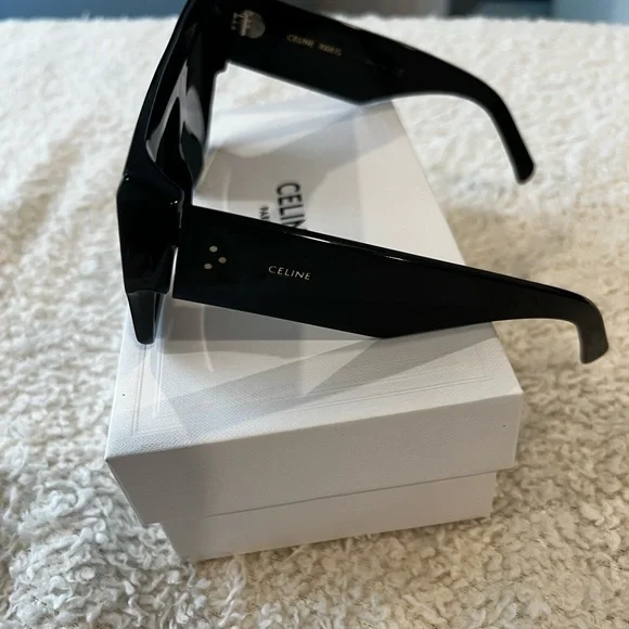 Cl400921 Celine Black Flat Top Sunglasses Celine 60mm Flat Top